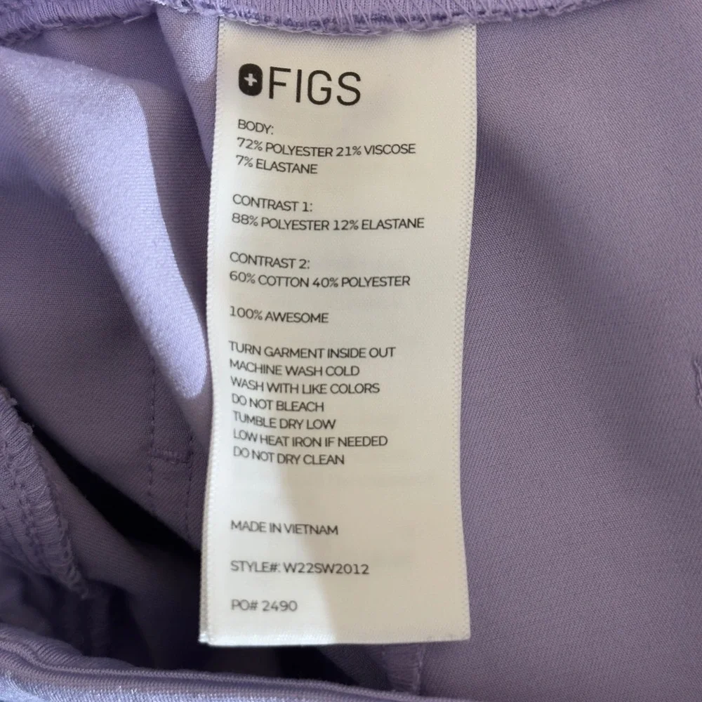 366 | FIGS Scrub Set‎ XL Lavender Jogger Pants & Top Technical Collection